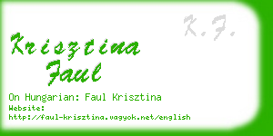 krisztina faul business card